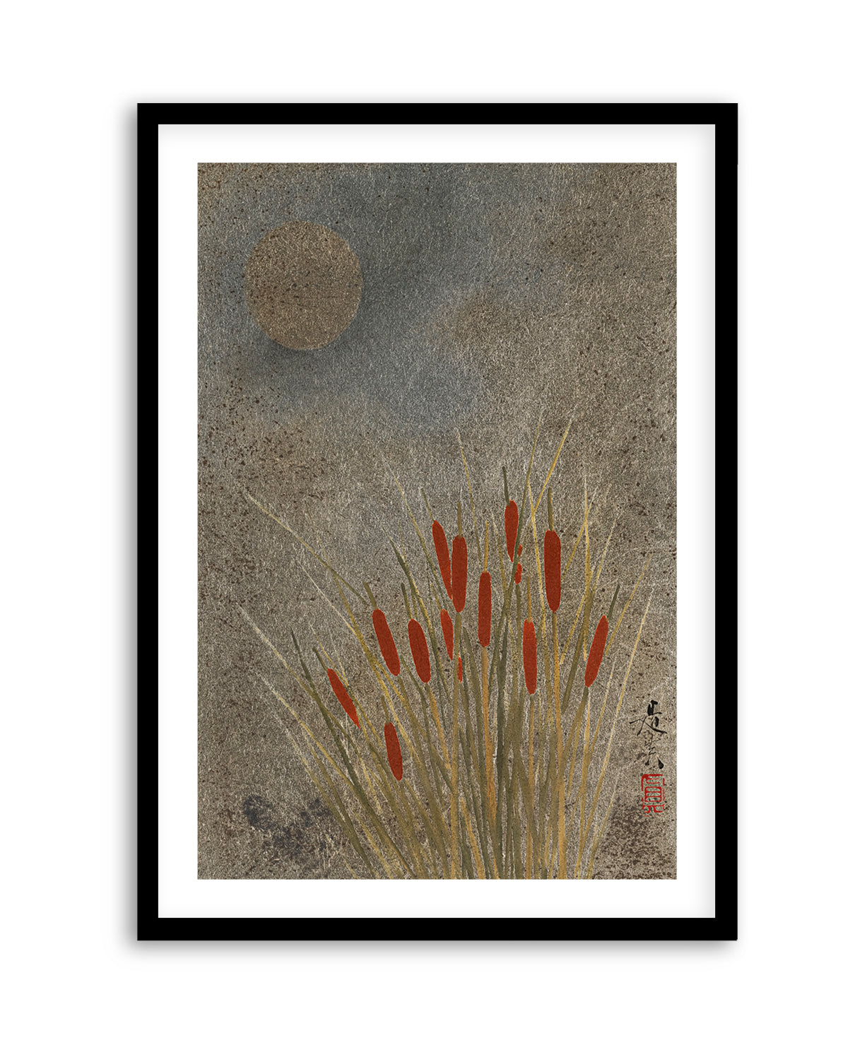 Japanese Grass Field At Night (1807–1891) | Art Print