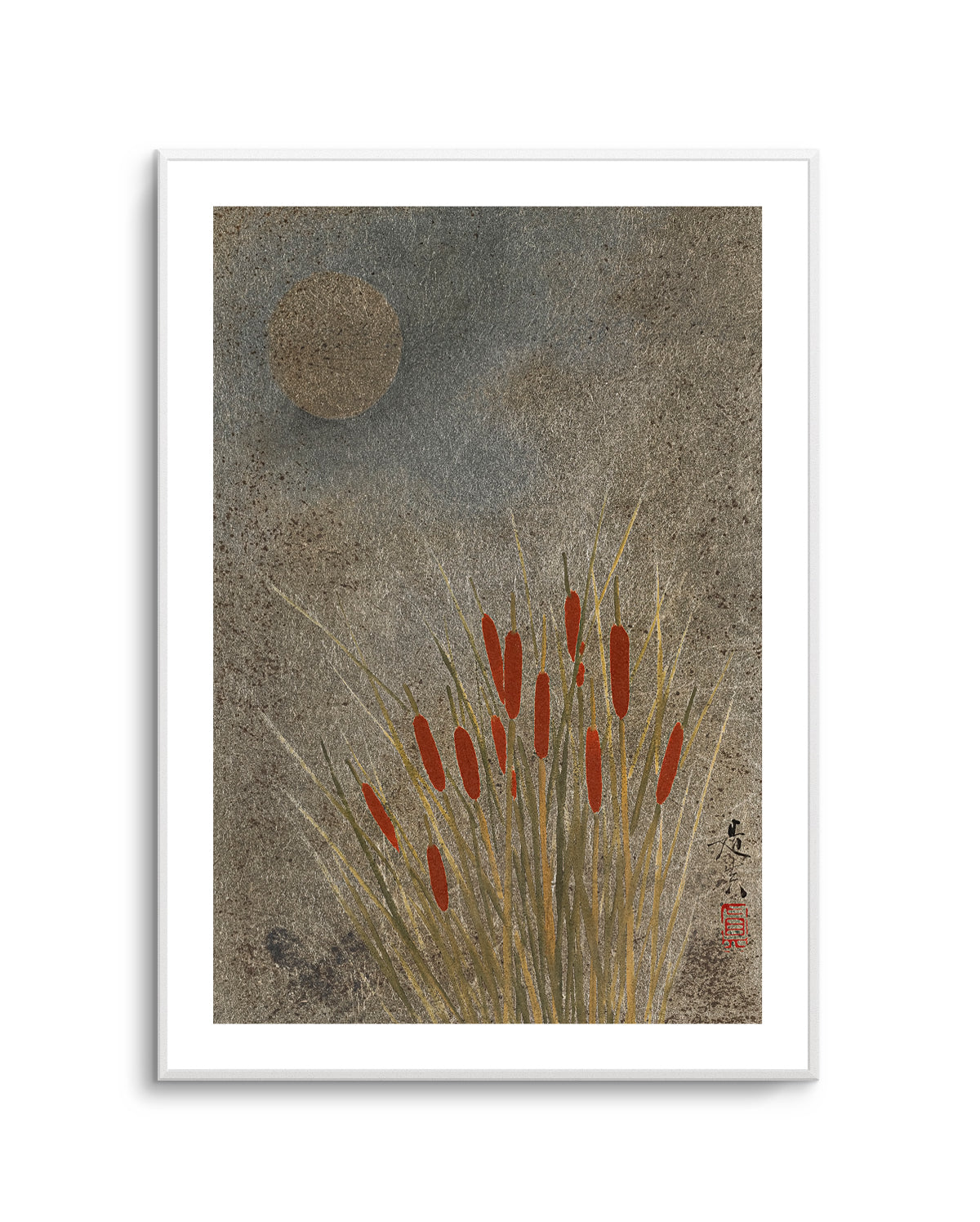 Japanese Grass Field At Night (1807–1891) | Art Print