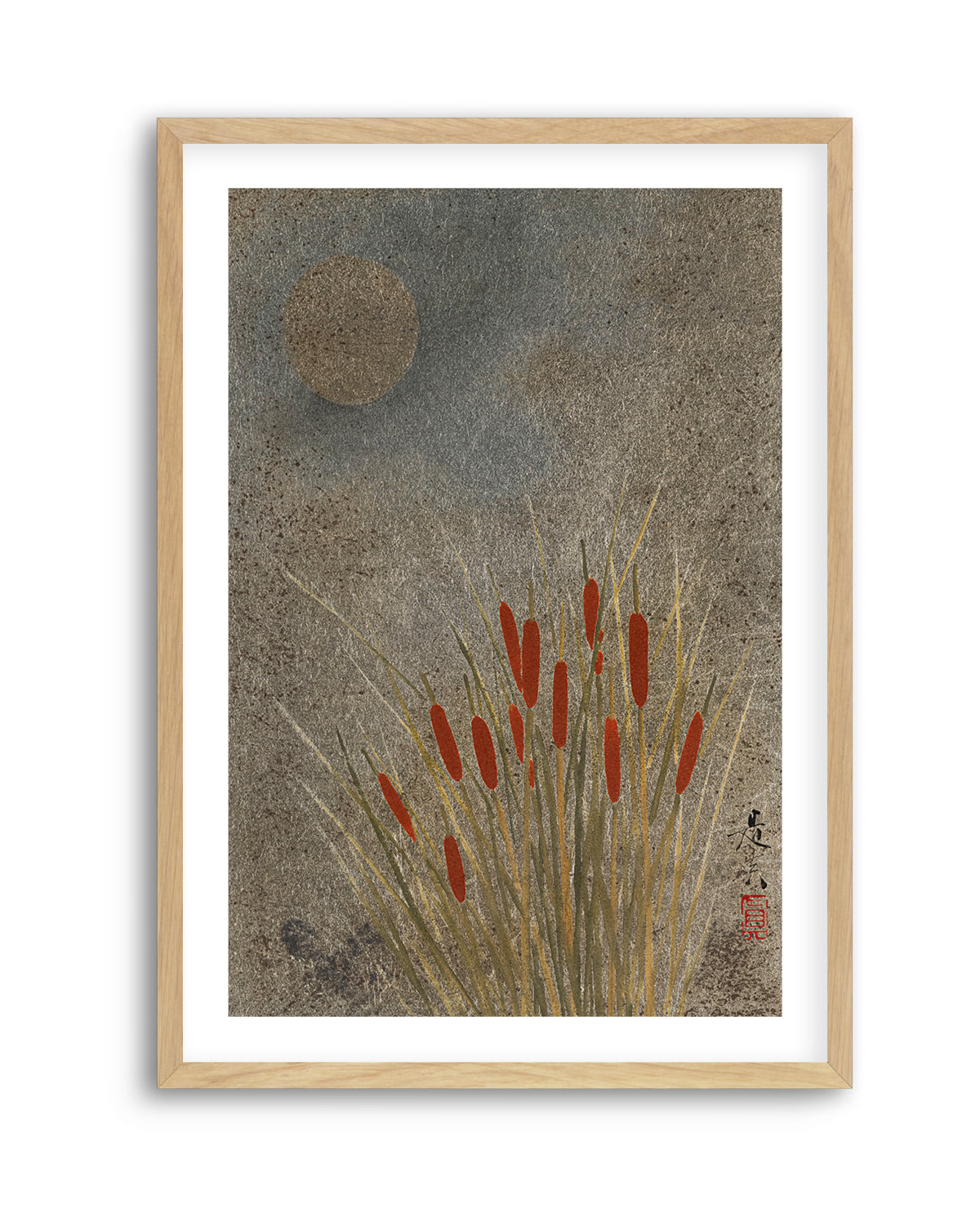 Japanese Grass Field At Night (1807–1891) | Art Print