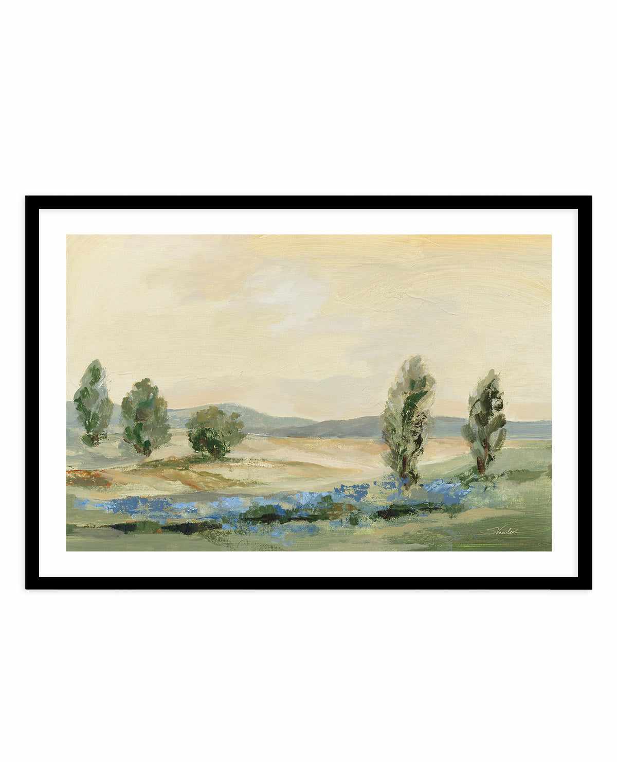 Jade Green Landscape | Art Print