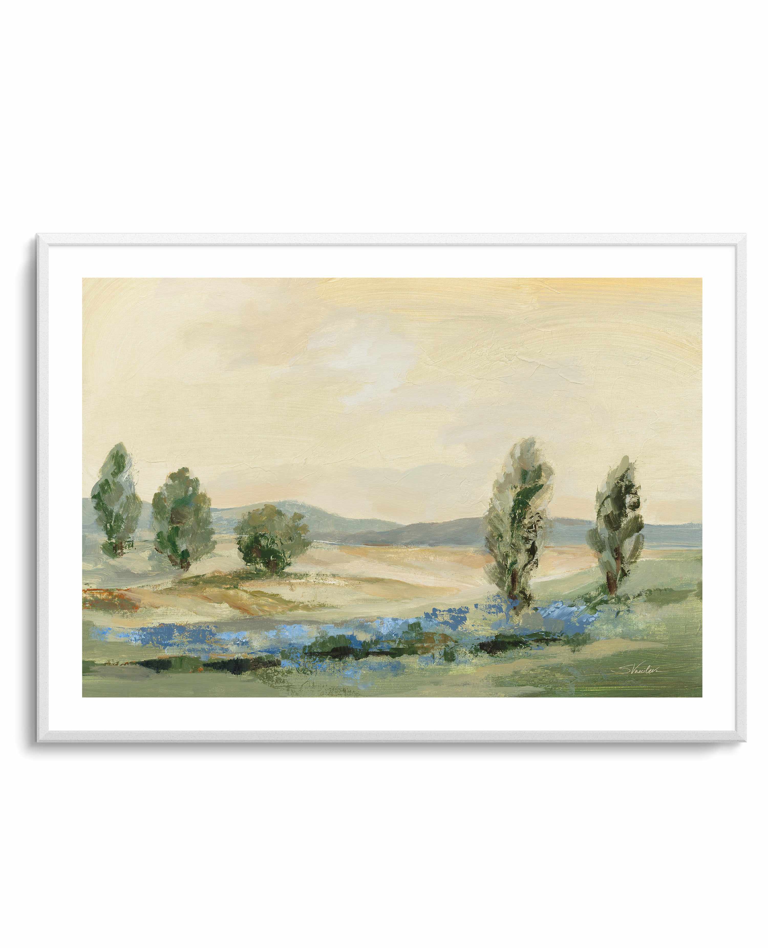 Jade Green Landscape | Art Print