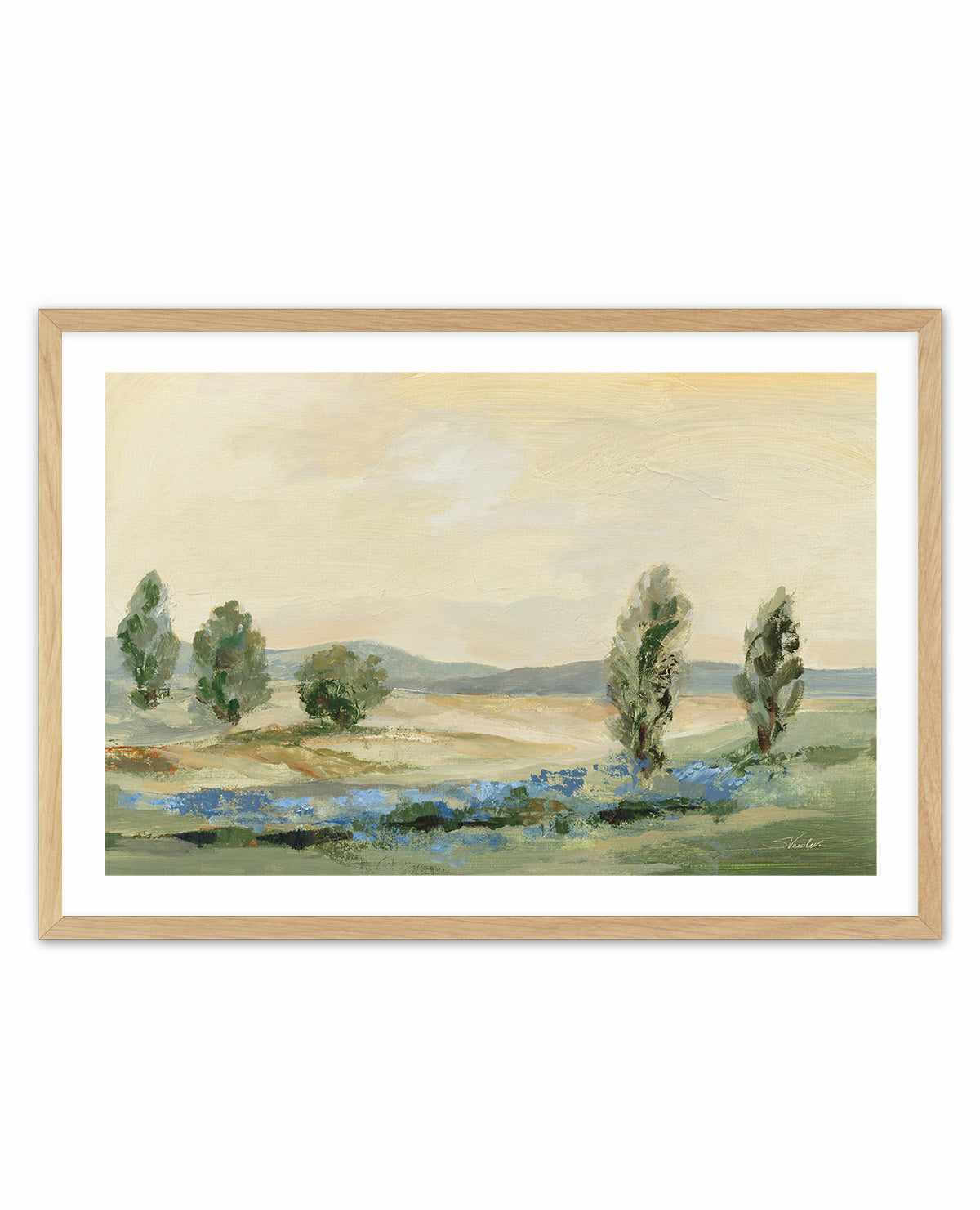 Jade Green Landscape | Art Print