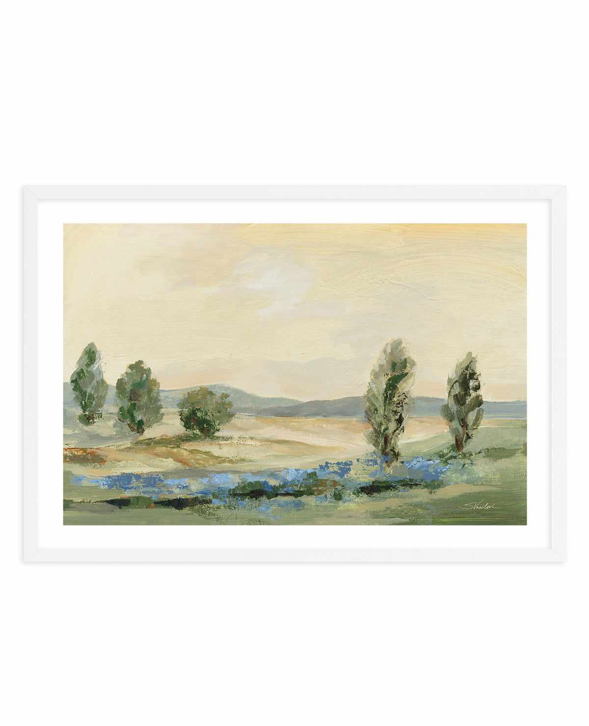 Jade Green Landscape | Art Print