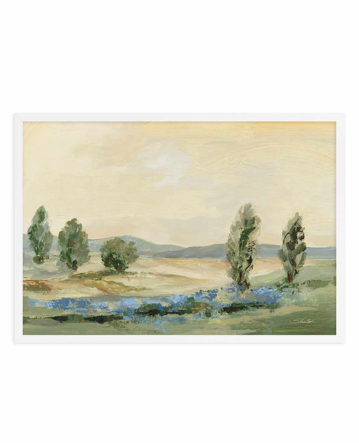 Jade Green Landscape | Art Print