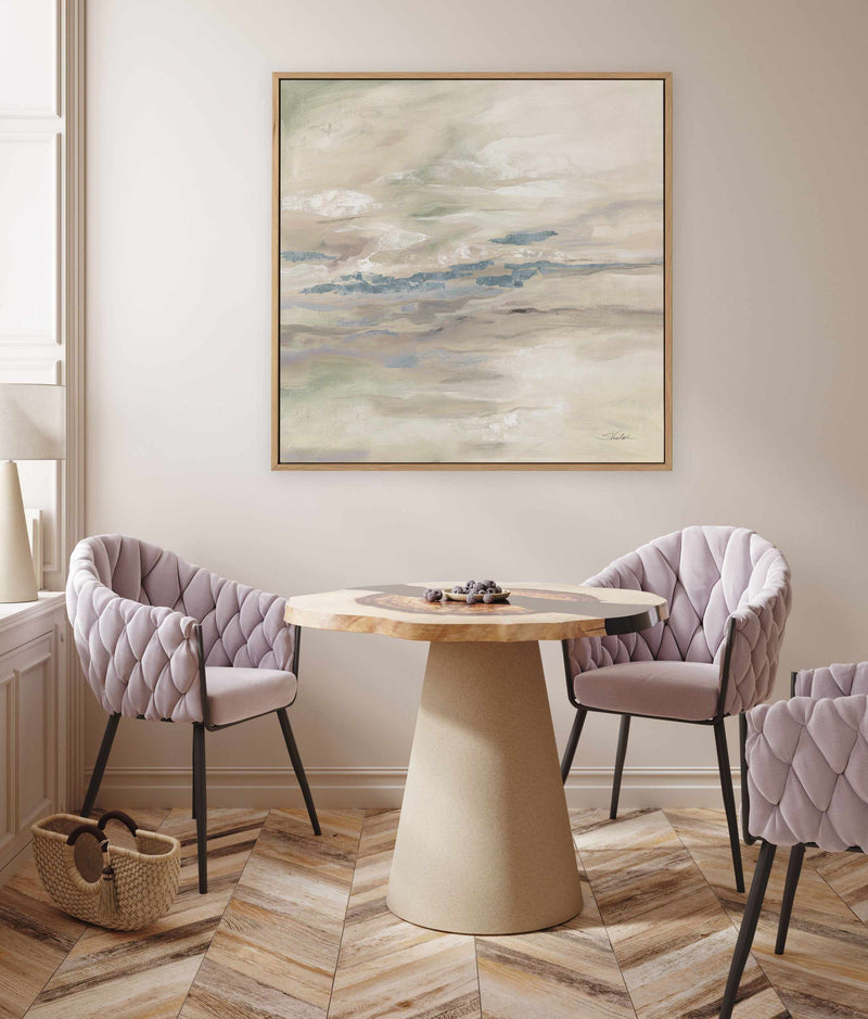 January Slopes Neutral | Framed Canvas Art Print from Olive et Oriel where you can shop wallpaper and artworks online