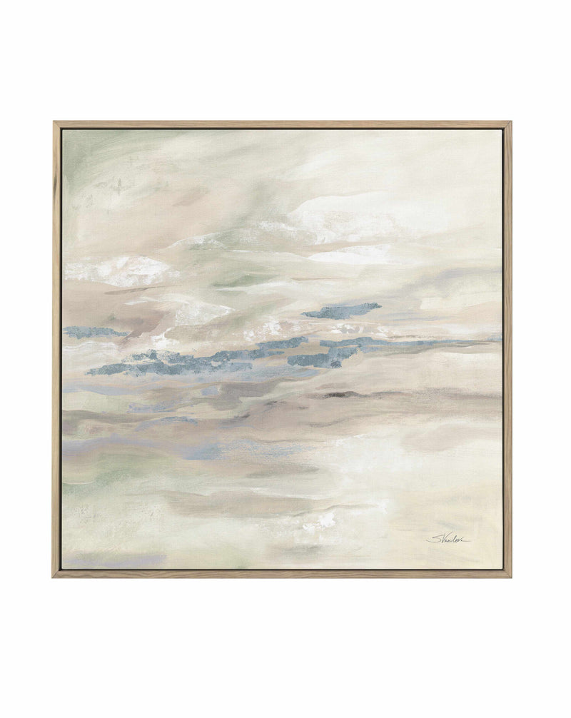 January Slopes Neutral | Framed Canvas Art Print