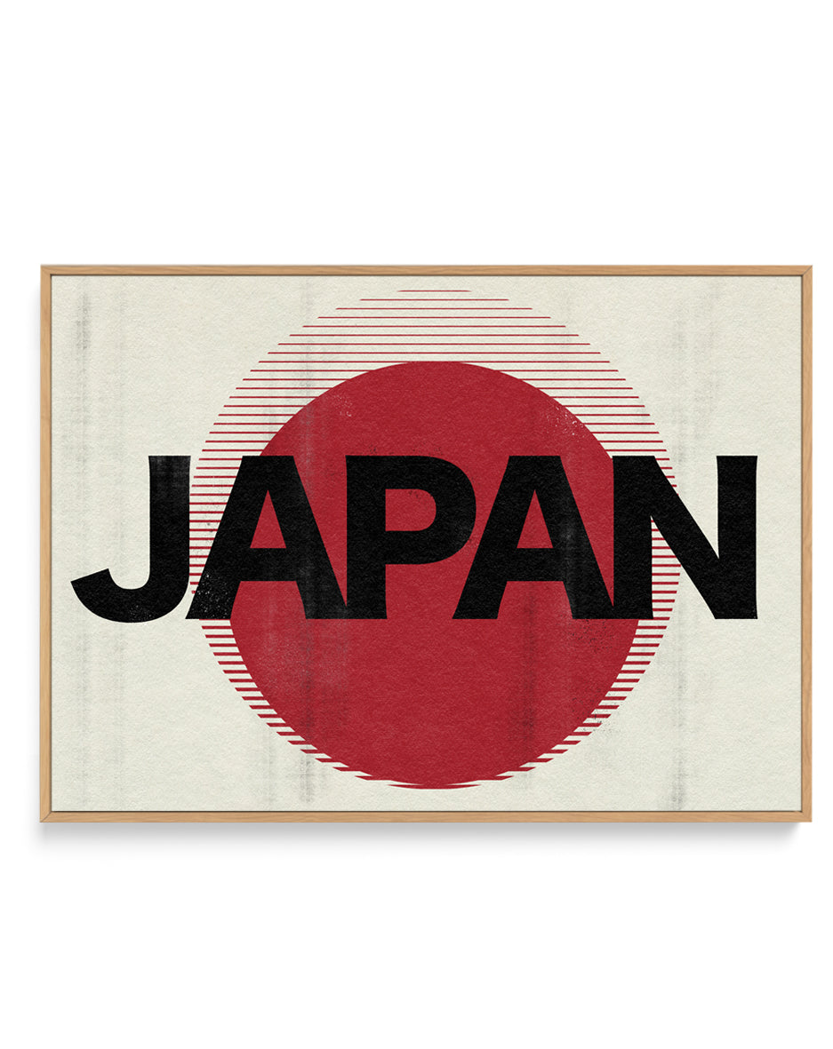 Japan Rising Sun by Nicholas | Framed Canvas Art Print