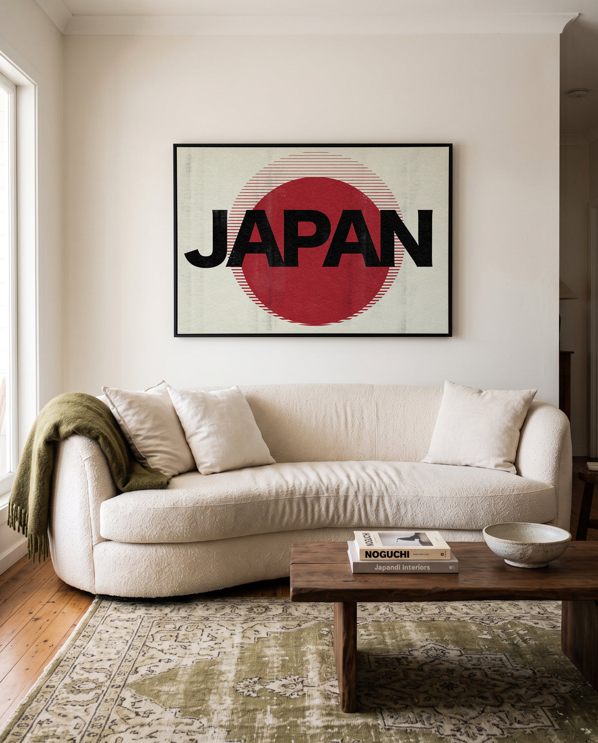 Japan Rising Sun by Nicholas | Framed Canvas Art Print
