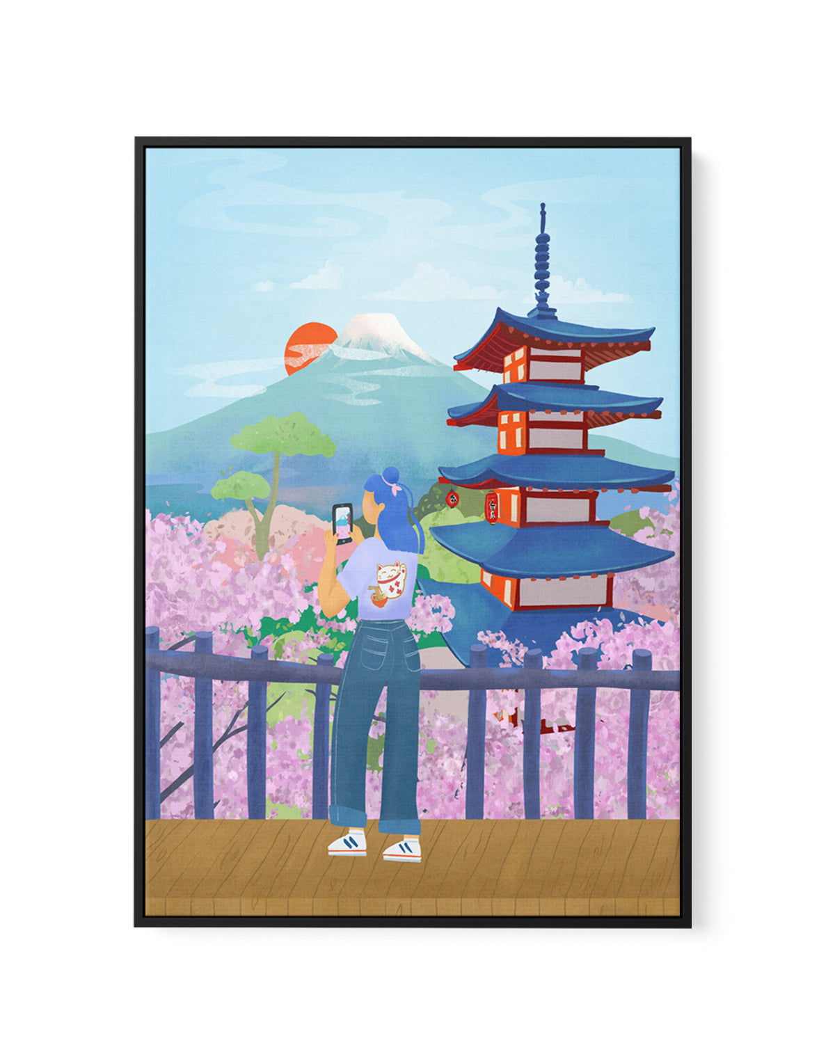 Japan by Petra Lizde | Framed Canvas Art Print