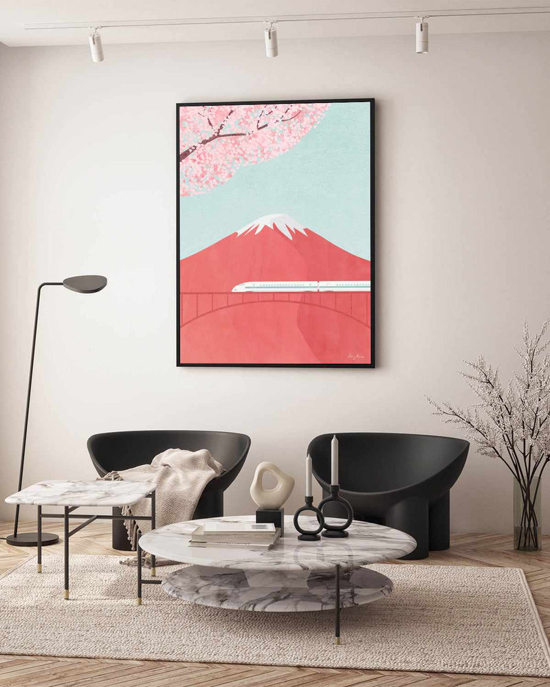 Japan, Mount Fuji by Henry Rivers | Framed Canvas Art Print