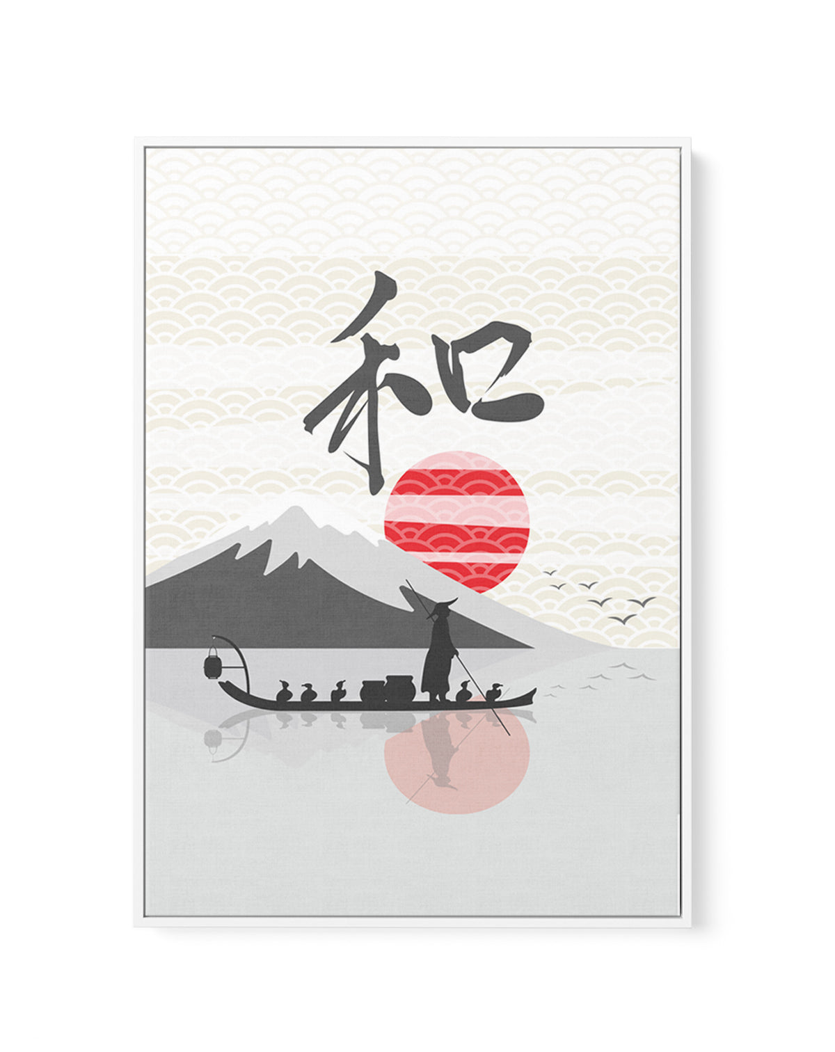 Japanese Harmony Landscape by Fadil Roze | Framed Canvas Art Print