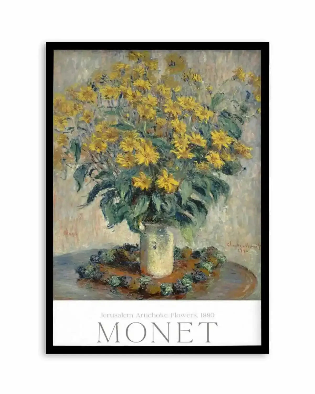 Jerusalem Artichoke Flowers 1880 by Claude Monet Art Print from Olive et Oriel where you can shop wallpaper and artworks online