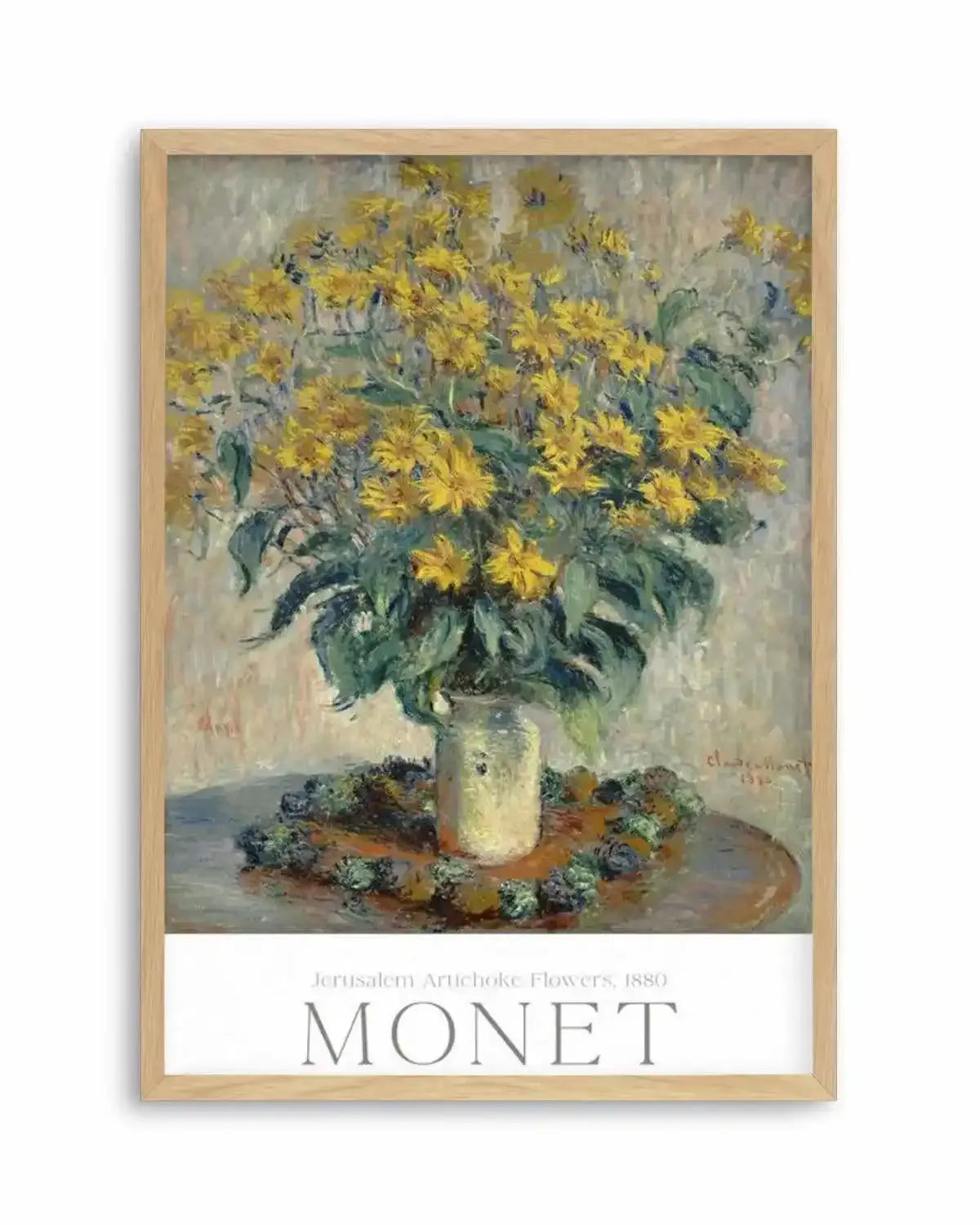 Jerusalem Artichoke Flowers 1880 by Claude Monet Art Print from Olive et Oriel where you can shop wallpaper and artworks online