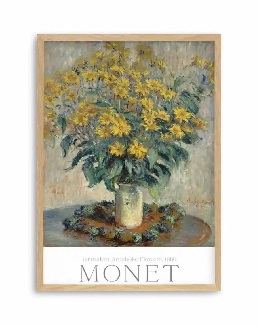 Jerusalem Artichoke Flowers 1880 by Claude Monet Art Print from Olive et Oriel where you can shop wallpaper and artworks online