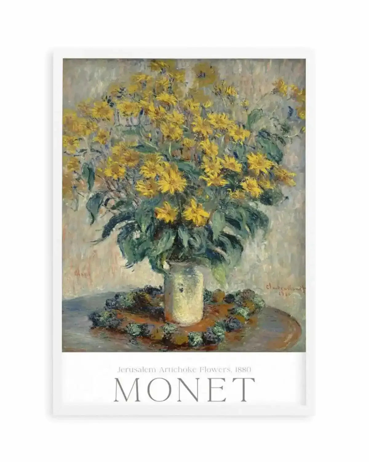 Jerusalem Artichoke Flowers 1880 by Claude Monet Art Print from Olive et Oriel where you can shop wallpaper and artworks online