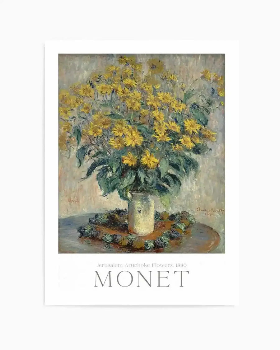 Jerusalem Artichoke Flowers 1880 by Claude Monet Art Print from Olive et Oriel where you can shop wallpaper and artworks online