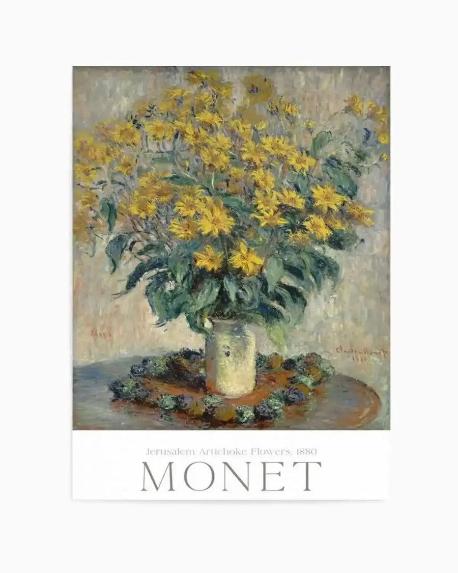Jerusalem Artichoke Flowers 1880 by Claude Monet Art Print from Olive et Oriel where you can shop wallpaper and artworks online
