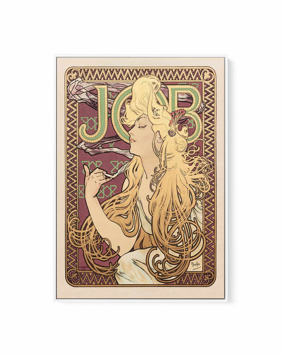 Job Vintage Poster | Framed Canvas Art Print