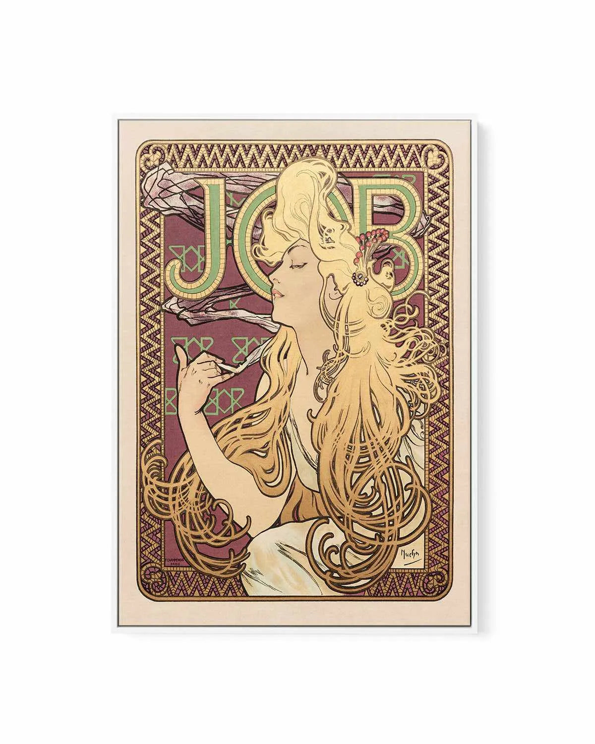 Job Vintage Poster | Framed Canvas Art Print from Olive et Oriel where you can shop wallpaper and artworks online
