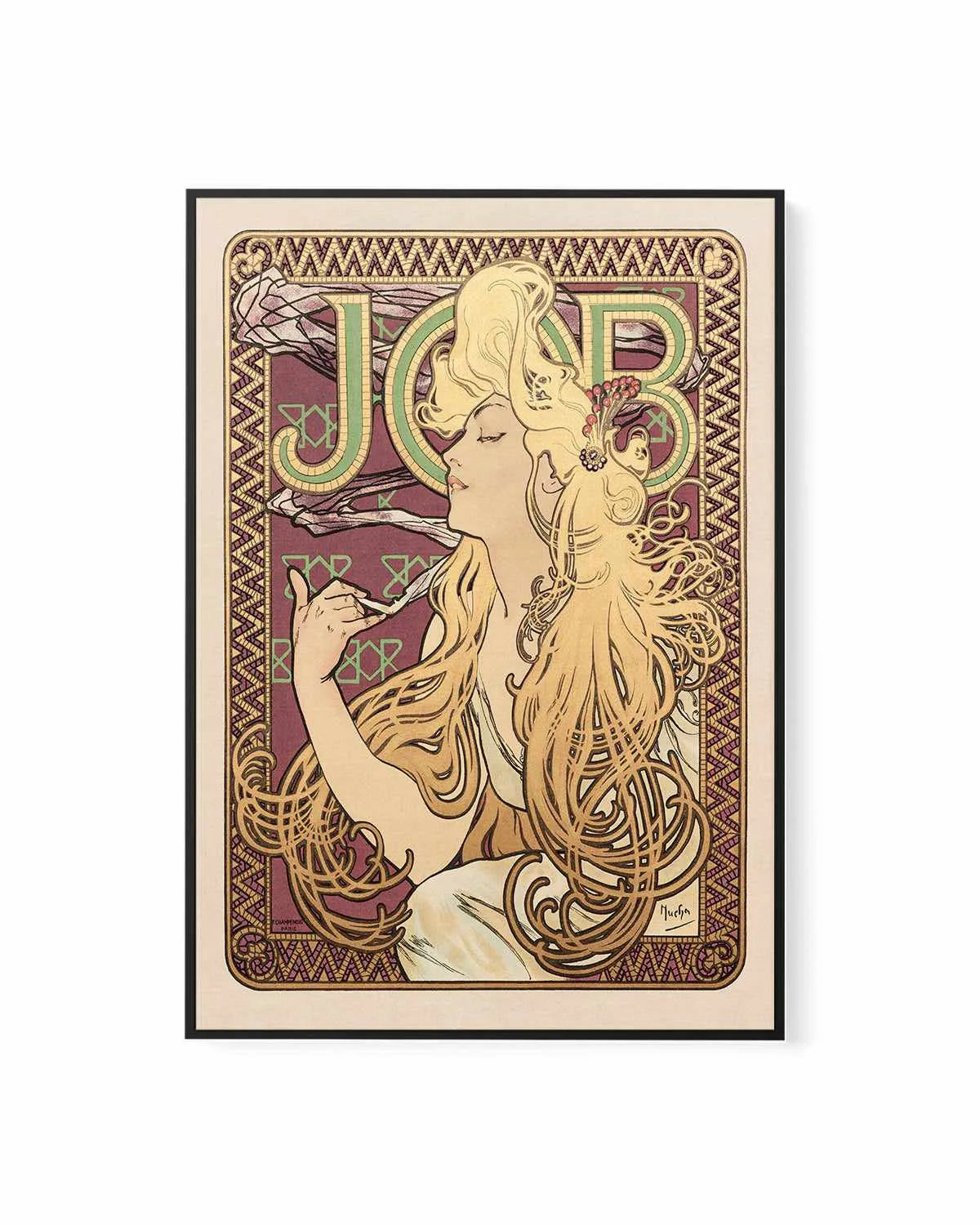 Job Vintage Poster | Framed Canvas Art Print from Olive et Oriel where you can shop wallpaper and artworks online