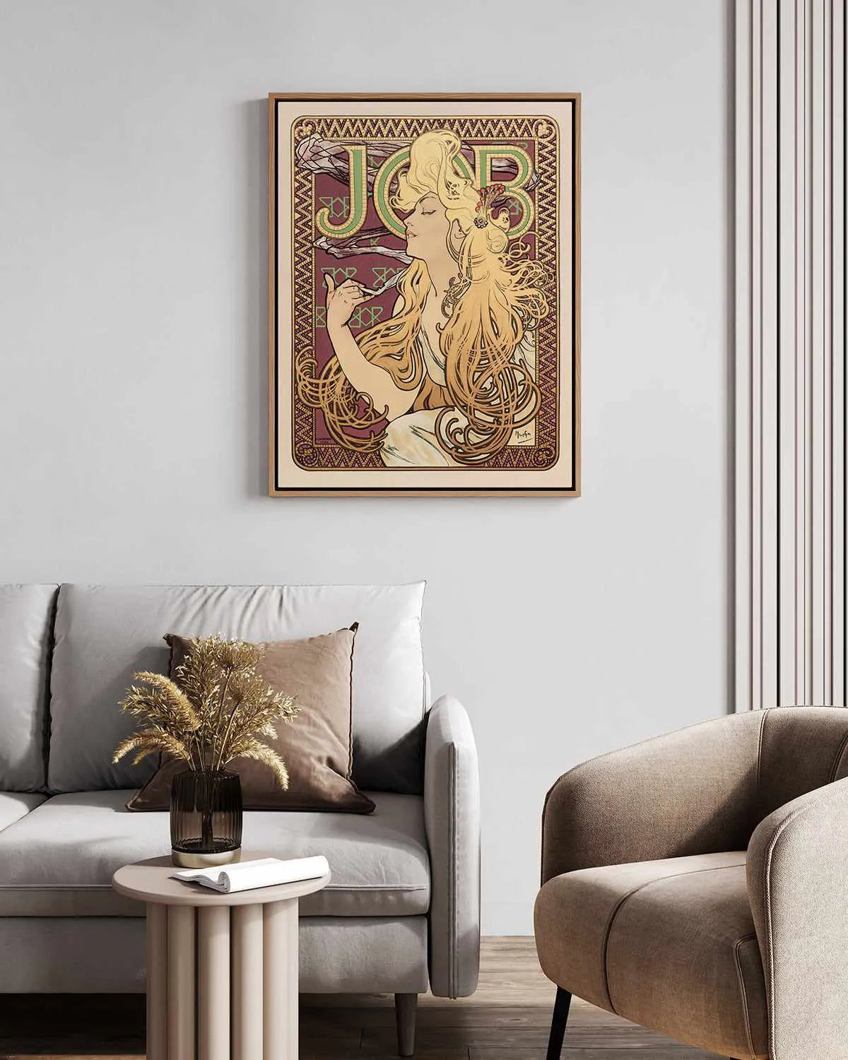 Job Vintage Poster | Framed Canvas Art Print from Olive et Oriel where you can shop wallpaper and artworks online