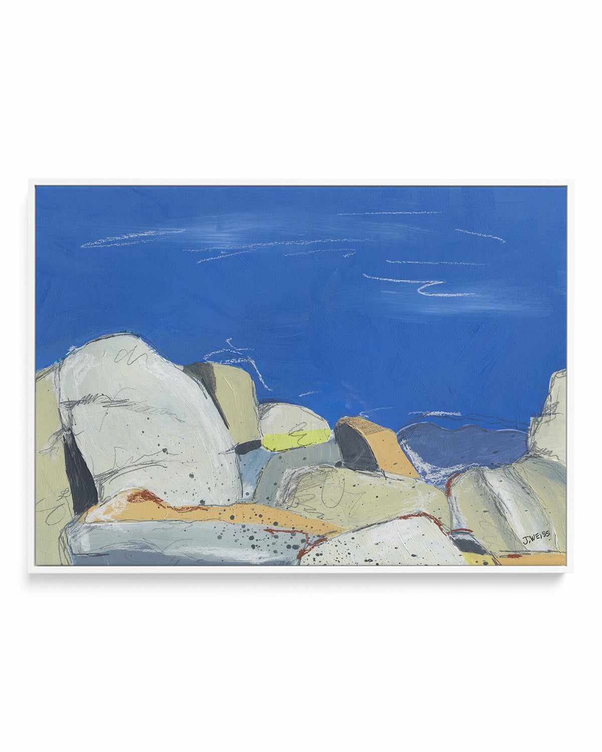 Joshua Tree Boulders by Jan Weiss | Framed Canvas Art Print