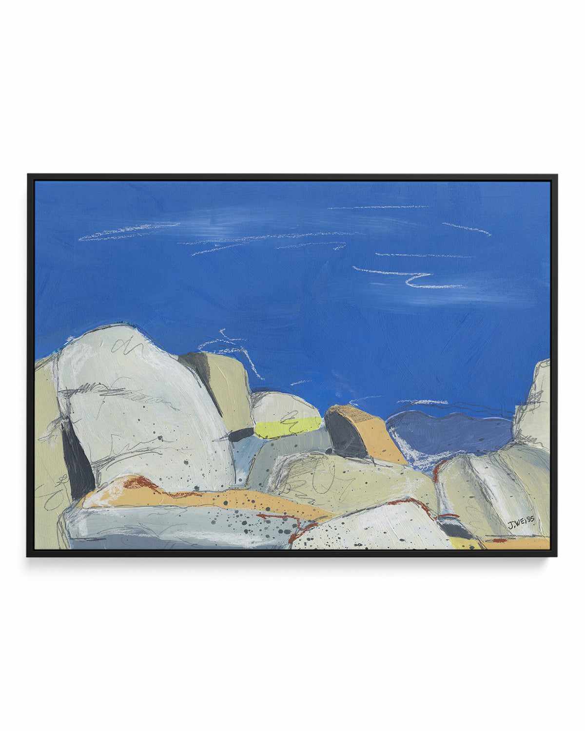 Joshua Tree Boulders by Jan Weiss | Framed Canvas Art Print