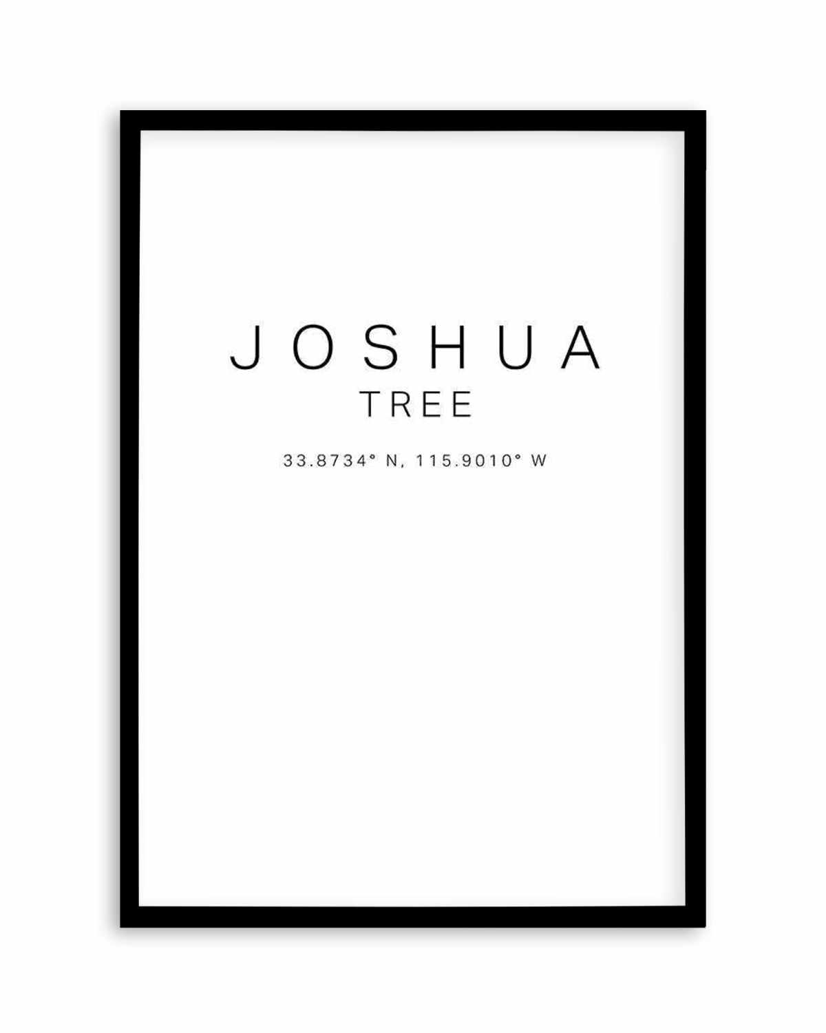 Joshua Tree Coordinates Art Print