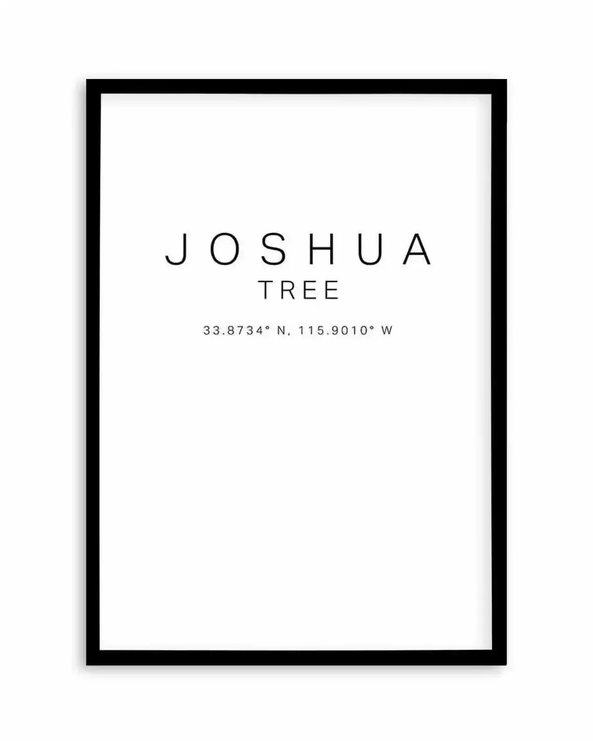 Joshua Tree Coordinates Art Print from Olive et Oriel where you can shop wallpaper and artworks online