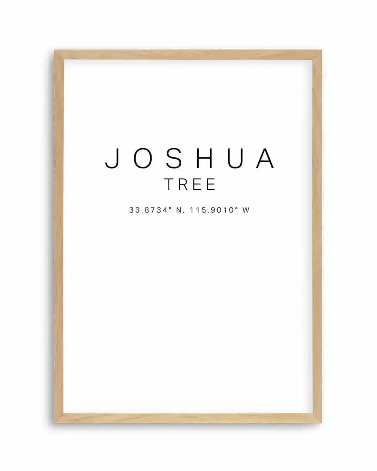 Joshua Tree Coordinates Art Print from Olive et Oriel where you can shop wallpaper and artworks online