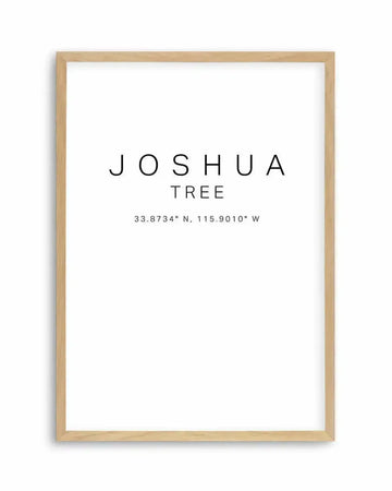 Joshua Tree Coordinates Art Print from Olive et Oriel where you can shop wallpaper and artworks online