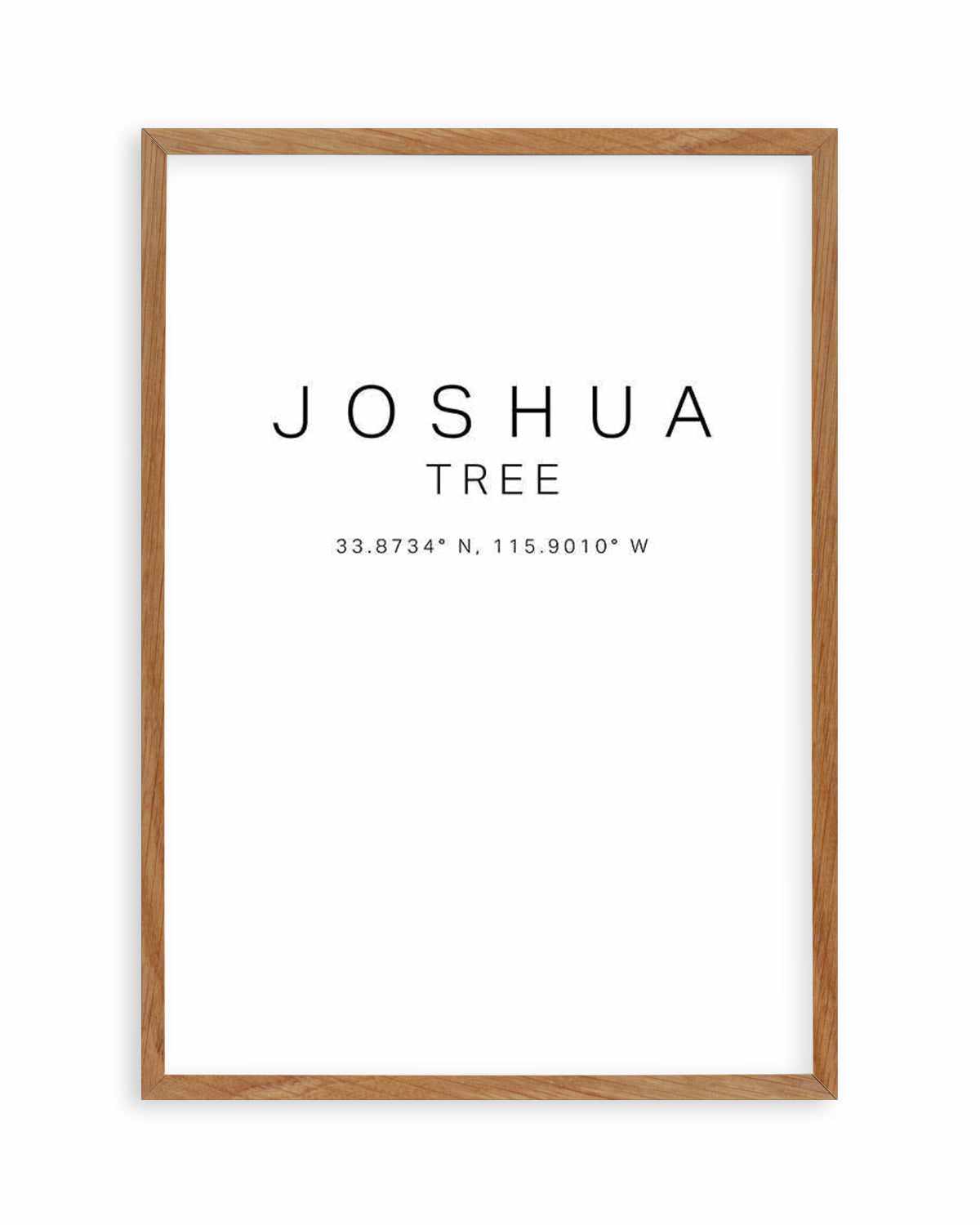 Joshua Tree Coordinates Art Print