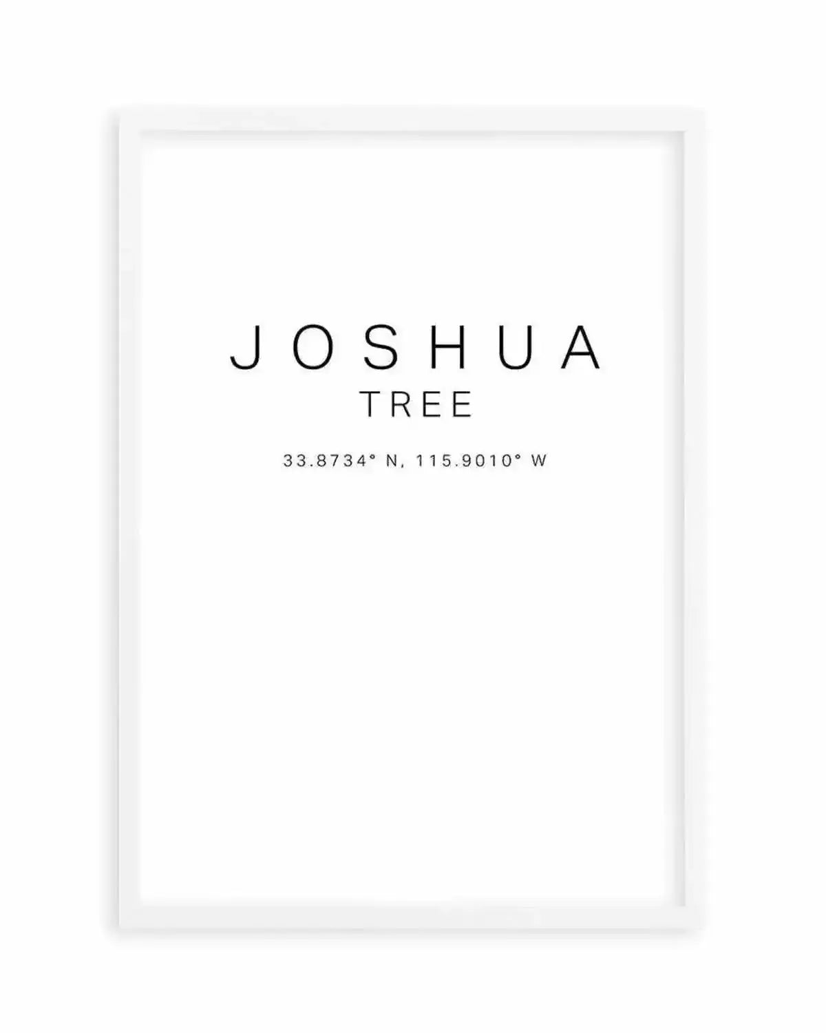 Joshua Tree Coordinates Art Print from Olive et Oriel where you can shop wallpaper and artworks online