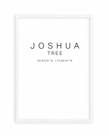 Joshua Tree Coordinates Art Print from Olive et Oriel where you can shop wallpaper and artworks online