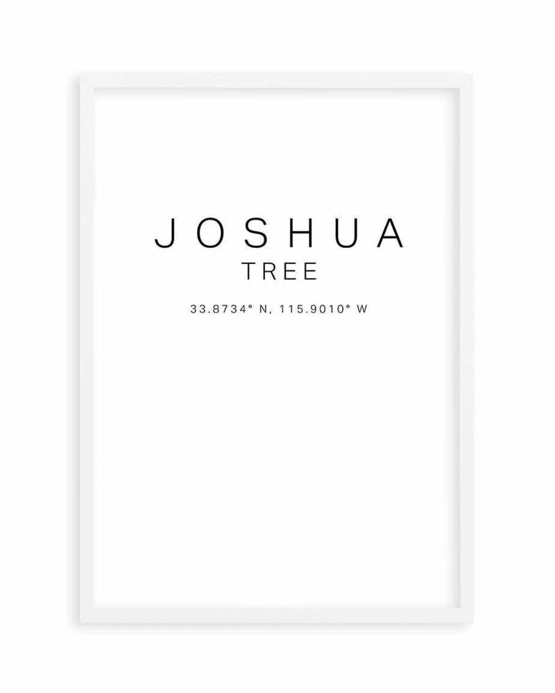 Joshua Tree Coordinates Art Print