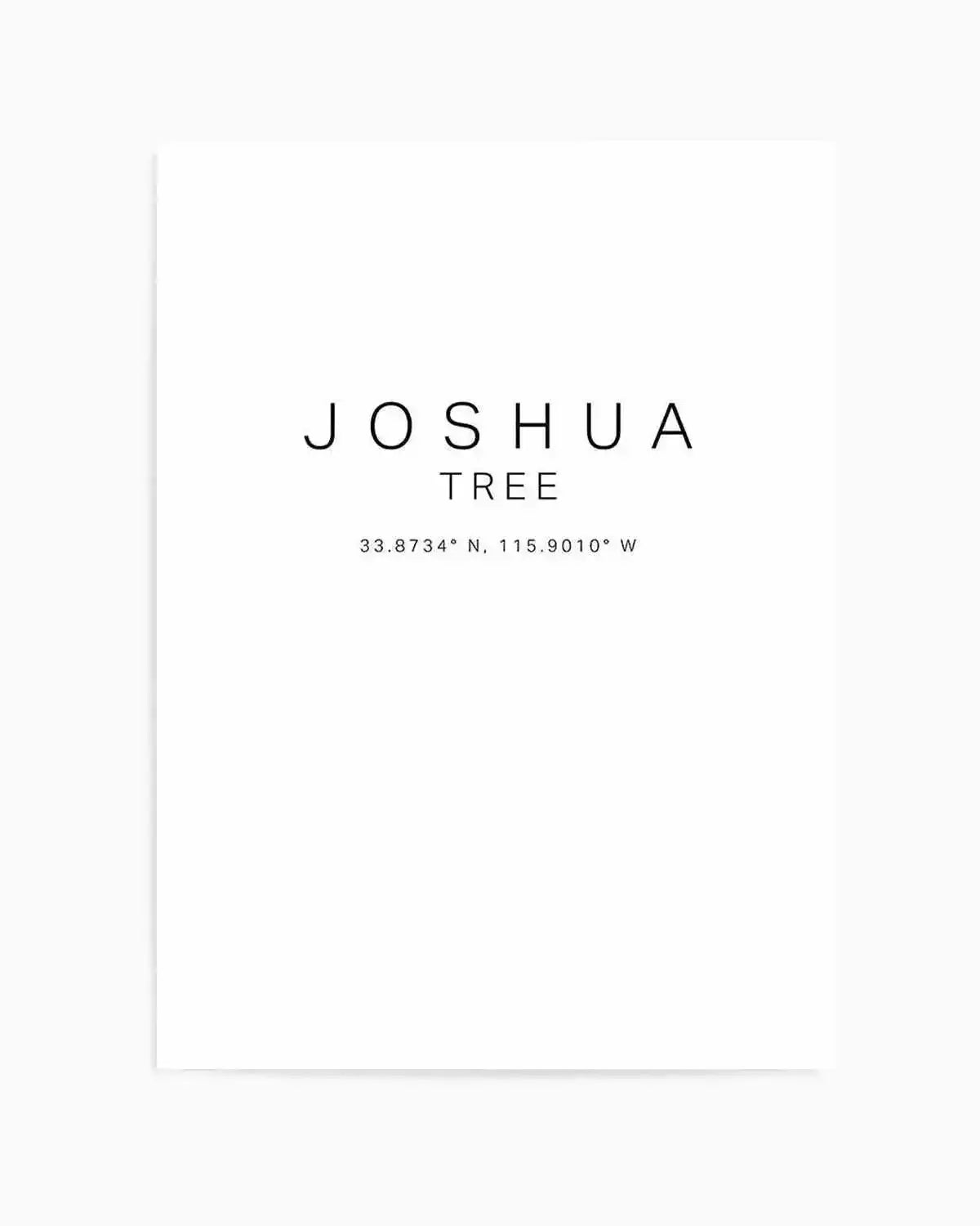 Joshua Tree Coordinates Art Print from Olive et Oriel where you can shop wallpaper and artworks online