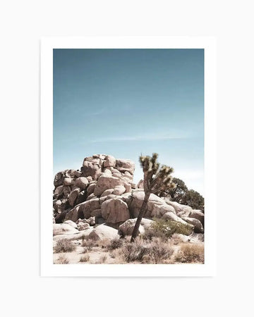 Joshua Tree II | Soft Art Print art print oak frame with white border