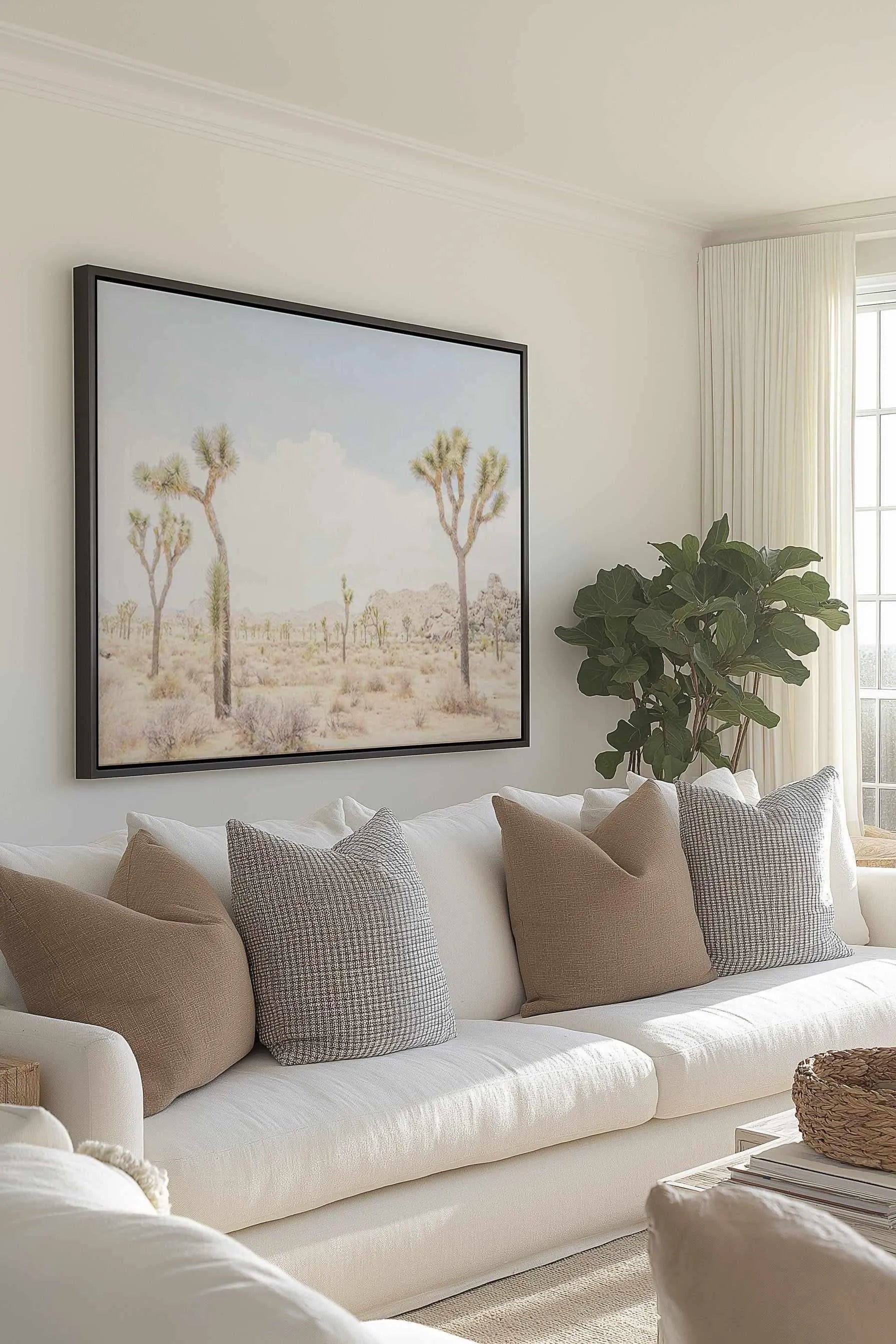 Joshua Tree Into the Desert III | Framed Canvas Art Print from Olive et Oriel where you can shop wallpaper and artworks online