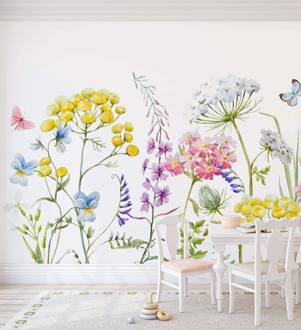 Josie's Magical Garden Wallpaper Mural neutral yellow nature wallpaper