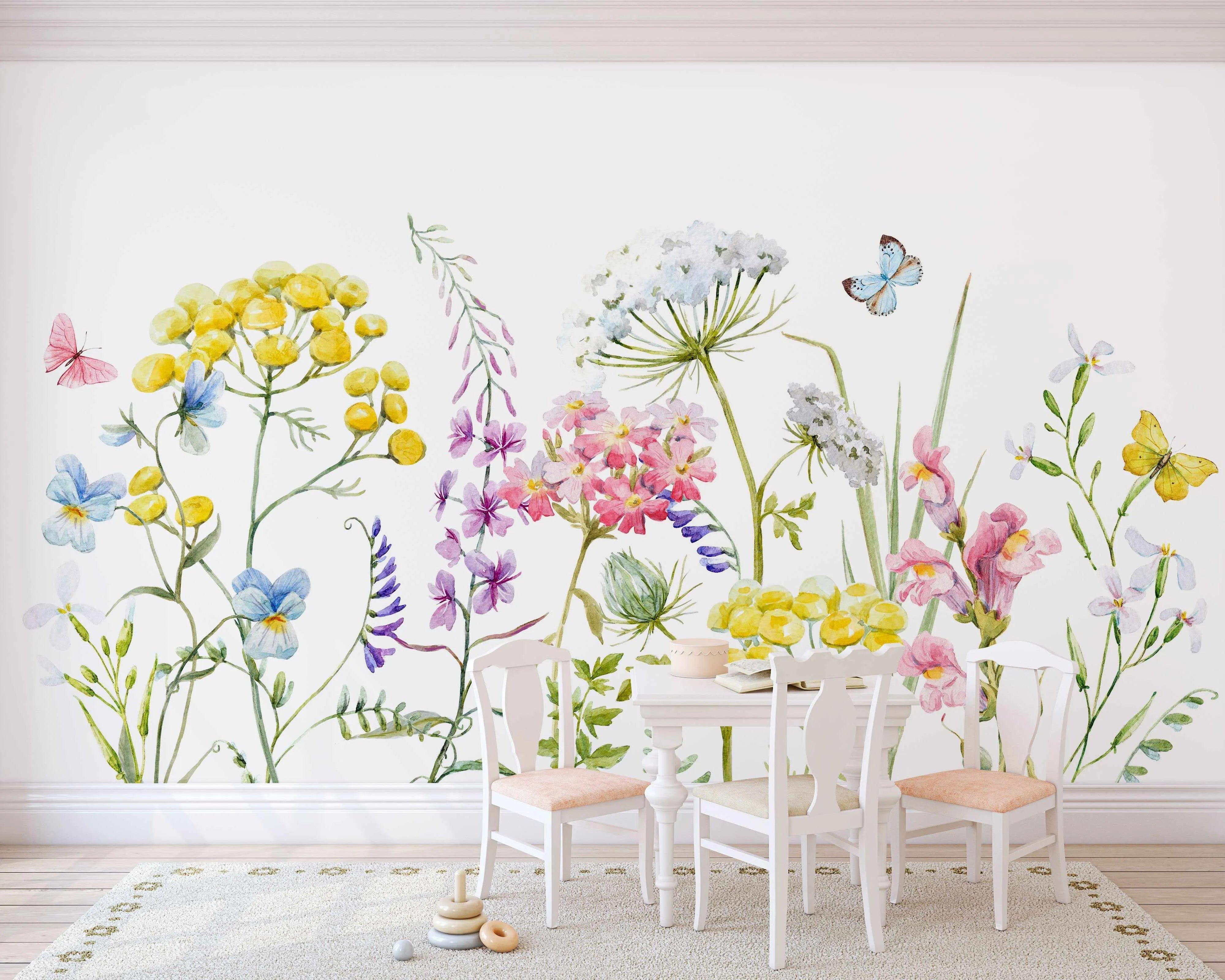 Josie's Magical Garden Wallpaper Mural-Wallpaper-Buy Kids Removable Wallpaper Online Our Custom Made Children√¢‚Ç¨‚Ñ¢s Wallpapers Are A Fun Way To Decorate And Enhance Boys Bedroom Decor And Girls Bedrooms They Are An Amazing Addition To Your Kids Bedroom Walls Our Collection of Kids Wallpaper Is Sure To Transform Your Kids Rooms Interior Style From Pink Wallpaper To Dinosaur Wallpaper Even Marble Wallpapers For Teen Boys Shop Peel And Stick Wallpaper Online Today With Olive et Oriel