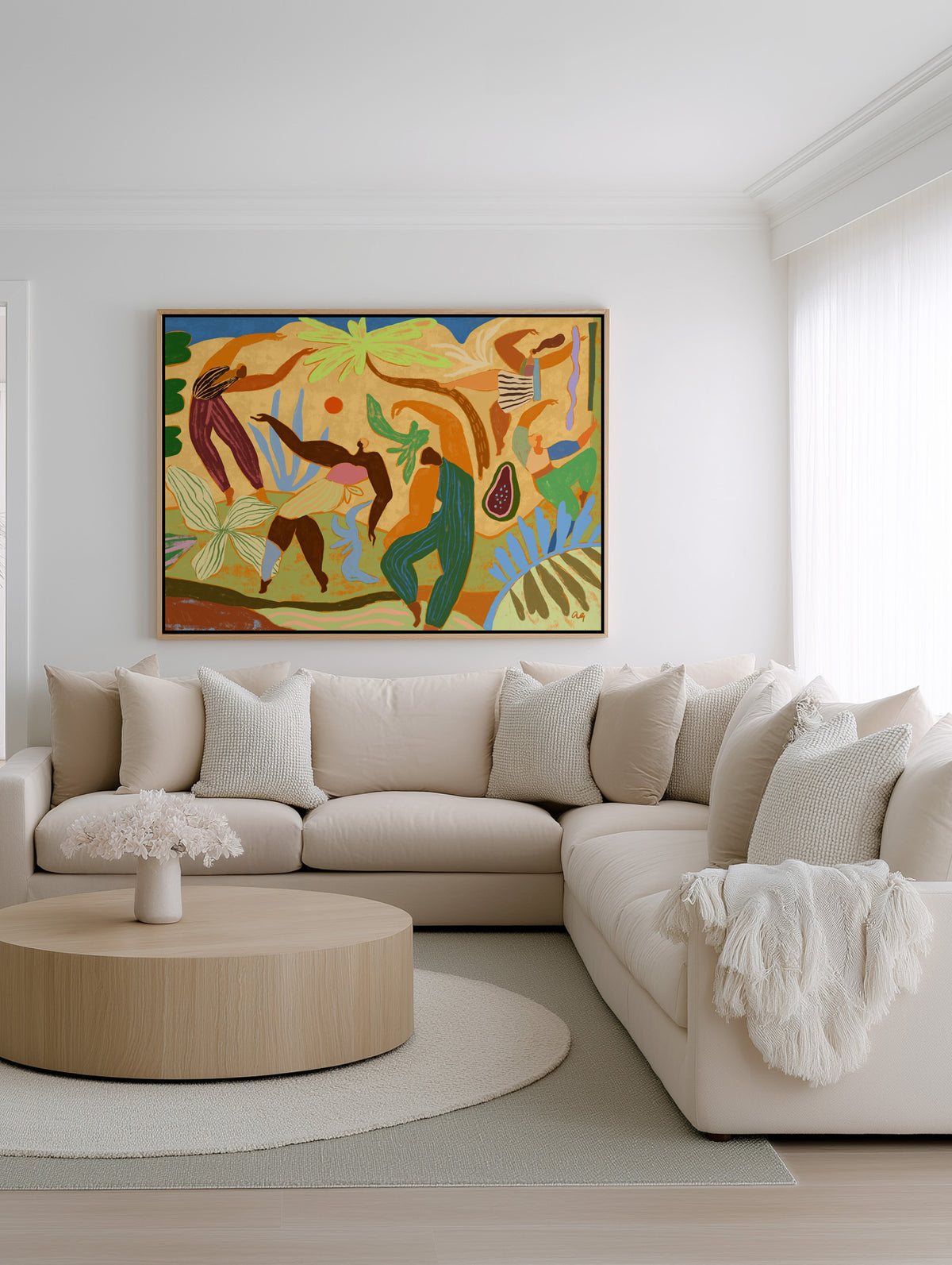 Joy In Motion by Arty Guava | Framed Canvas Art Print