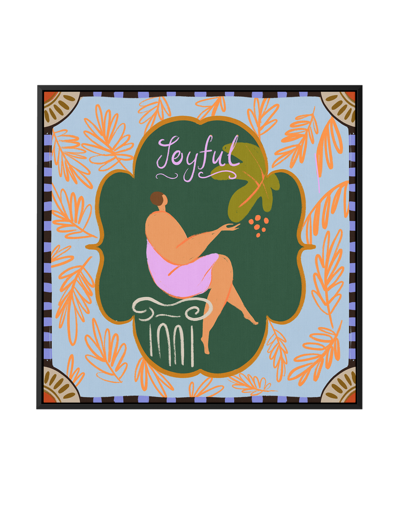 Joyful by Arty Guava | Framed Canvas Art Print