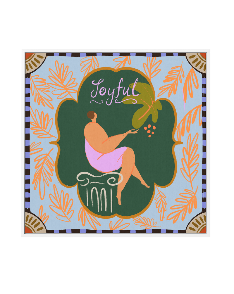 Joyful by Arty Guava | Framed Canvas Art Print