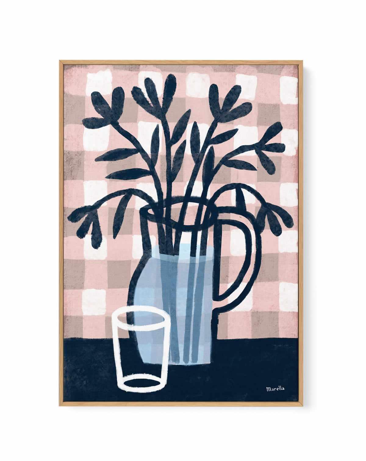Jug and Glass by Marco Marella | Framed Canvas Art Print from Olive et Oriel where you can shop wallpaper and artworks online