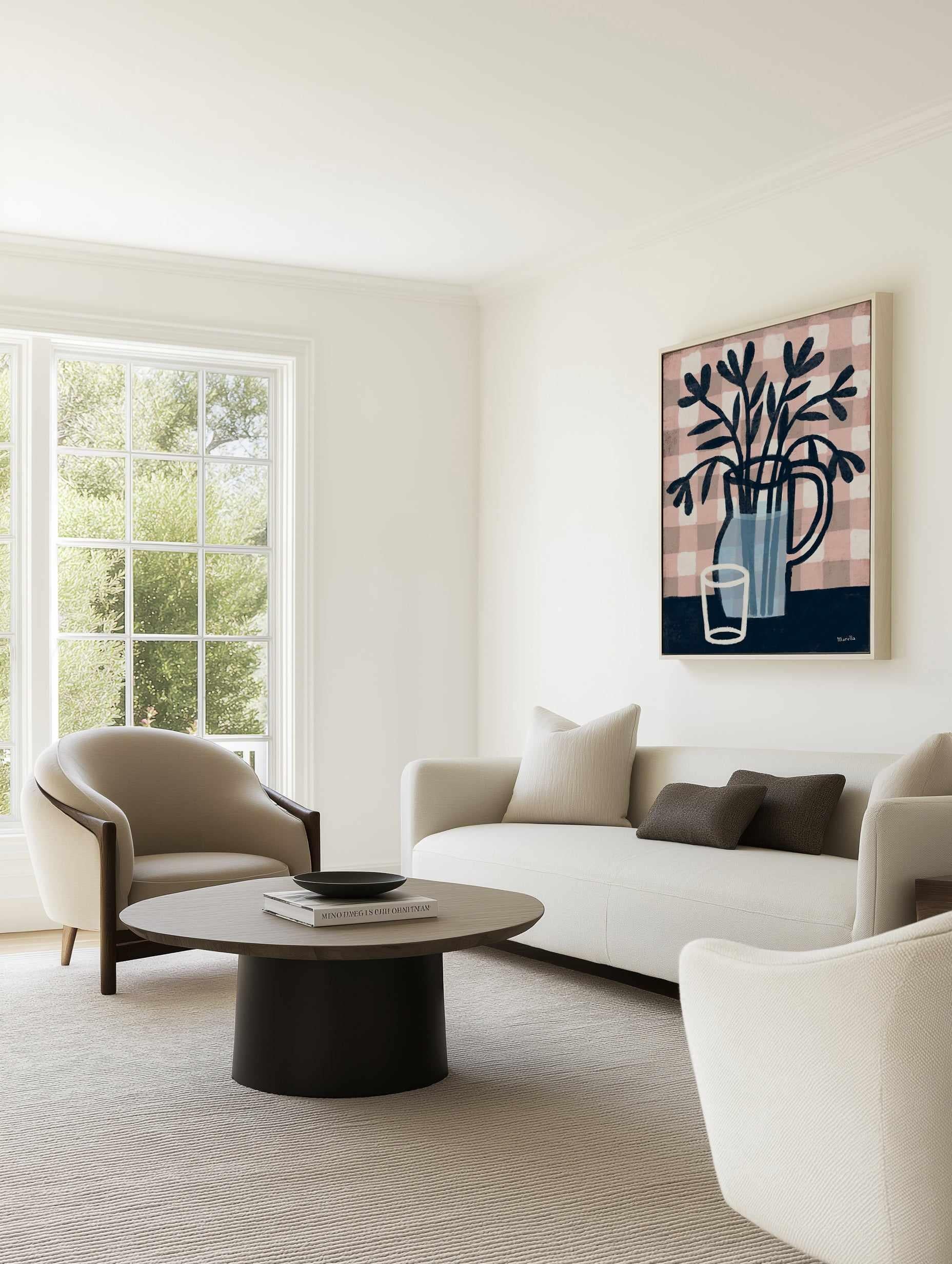 Jug and Glass by Marco Marella | Framed Canvas Art Print from Olive et Oriel where you can shop wallpaper and artworks online