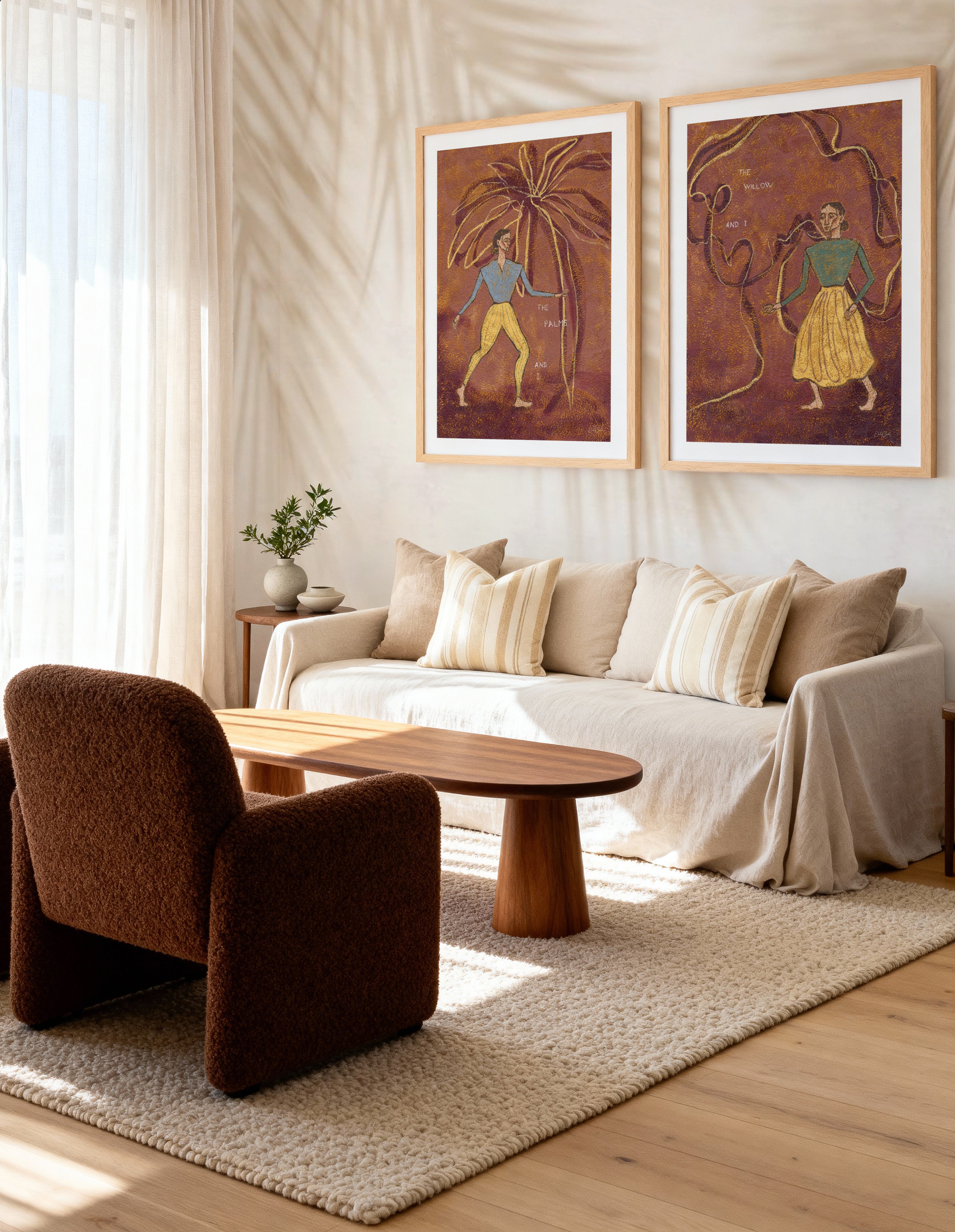 The Palms and I by Julie Celina | Art Print from Olive et Oriel where you can shop wallpaper and artworks online