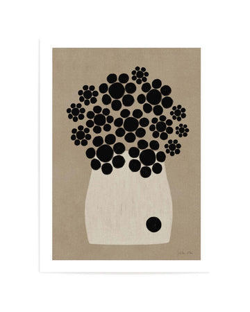 Primroses Black by Julita Elbe | Art Print from Olive et Oriel where you can shop wallpaper and artworks online