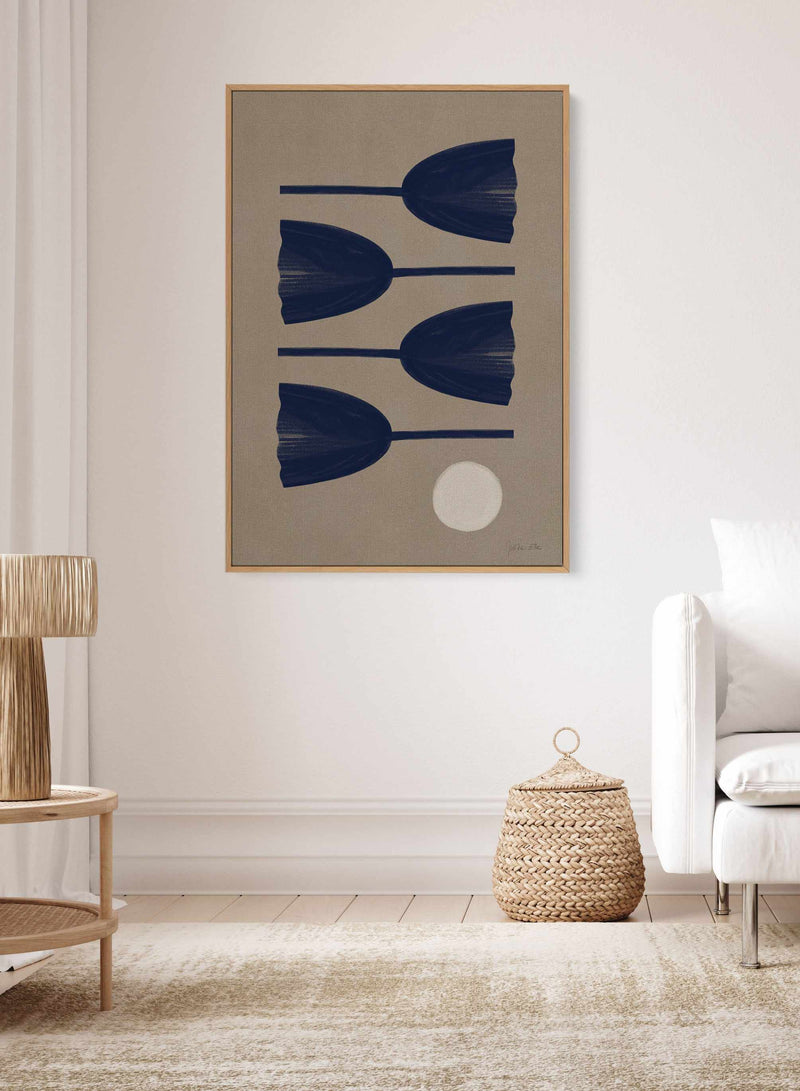 Blue Tulips by Julita Elbe | Framed Canvas Art Print from Olive et Oriel where you can shop wallpaper and artworks online
