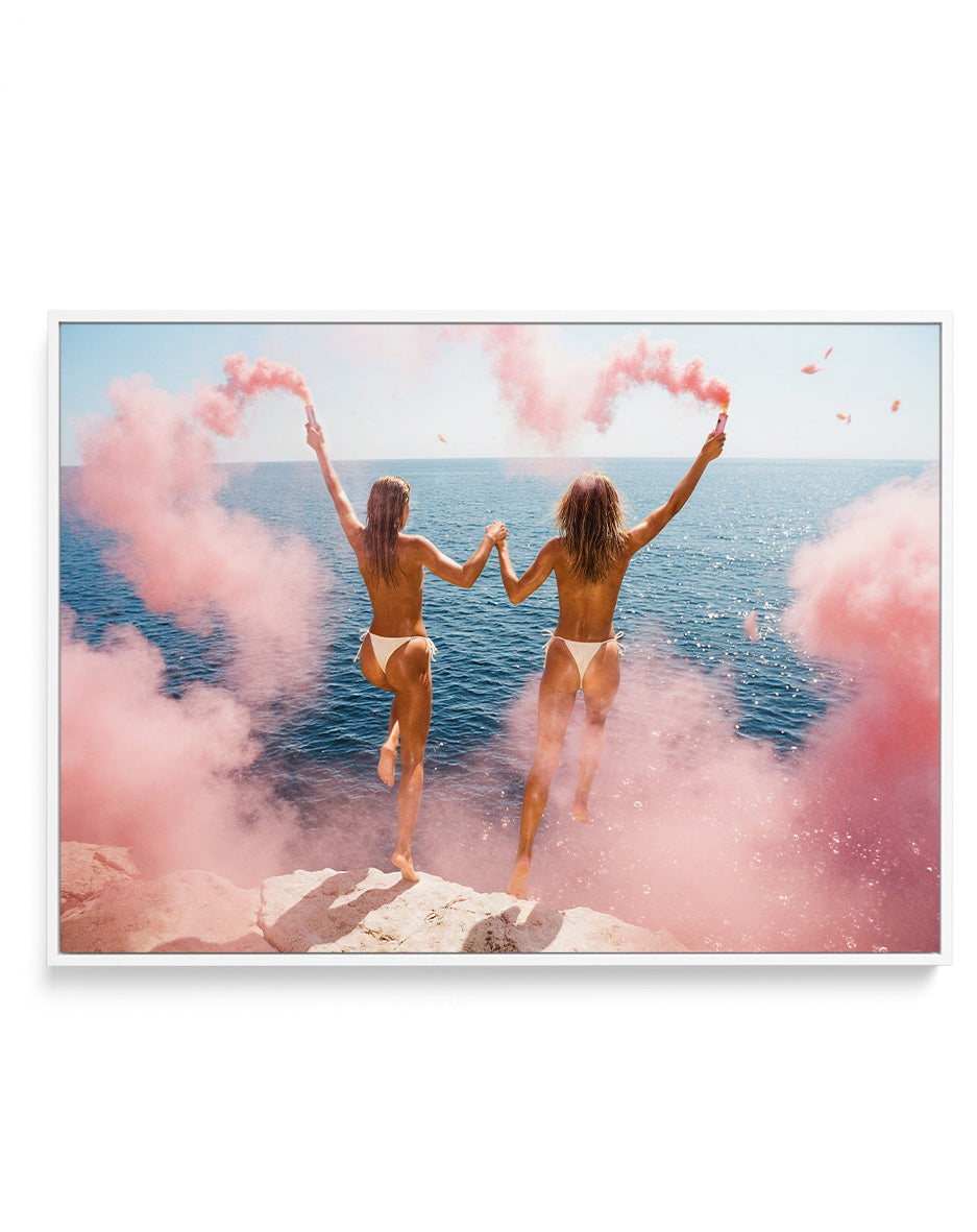 Jump | Framed Canvas Art Print