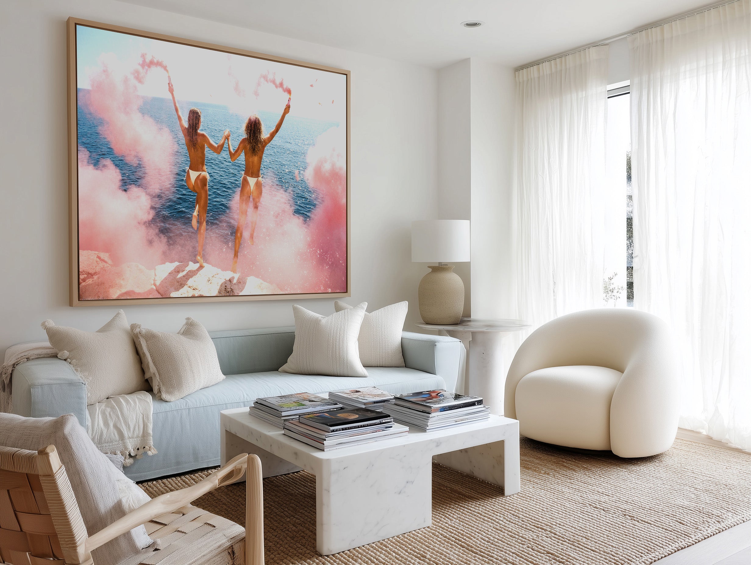 Jump | Framed Canvas Art Print